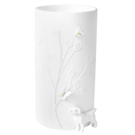 Räder Porcelánová váza Dog Standing, bílá barva, porcelán