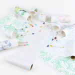 Meri Meri Omalovánky s voskovkami v tubě – Kitten Club, růžová barva, papír, vosk