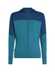 ICEBREAKER Mens 300 RealFleece Descender LS Zip Hood, Topaz/Atlantis/Cb (vzorek) velikost: M
