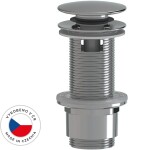 CERANO Umyvadlová výpusť - 5/4“ click-clack s přepadem - plast - 67/82mm - chrom