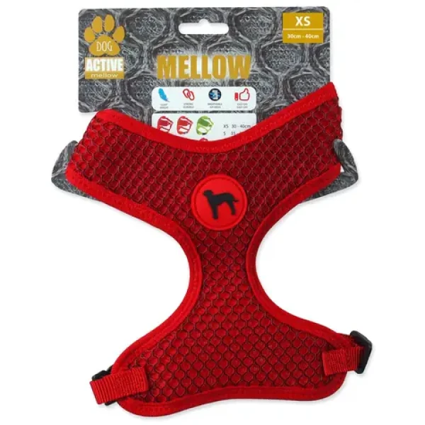 Active Dog Postroj Mellow XS červený / Pro miniaturní psy / 1,5x30-40 cm (0904-92203)