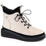 Filippo zateplené kožené boty na platformě W PAW482 beige 38
