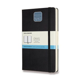 Zápisník Moleskine Expanded - tvrdé desky - L, tečkovaný, černý