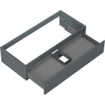 MEXEN/S - Rivel koupelnová skříňka pod umyvadlo 100, 1 šuplík, reliéf , grafit mat 91A20-10023-1-BF66