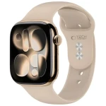 Tech-Protect Silicone Strap pro Apple Watch 44/45/46/49 mm béžová / Řemínek / silikonový (5906302398812)