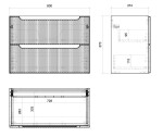 COMAD - Skříňka pod umyvadlo 80cm 2 zásuvky NOVA WHITE 5907611663479