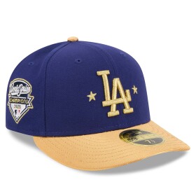 New Era Pánská kšiltovka Los Angeles Dodgers MLB Authentic Gold 2025 World Series Champions Low Profile 59FIFTY Fitted Velikost: 7 1/2