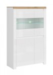 ARTEN (NANO Systems s.r.o.) Nízká vitrína VIGO-2D2W (Bílý lesk) NIZKA-VITRINA-VIGO-2D2W