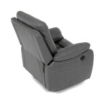 TV a relaxační křeslo s elektrickým ovládáním, potah šedá látka v dekoru vintage, 1 motor 240V