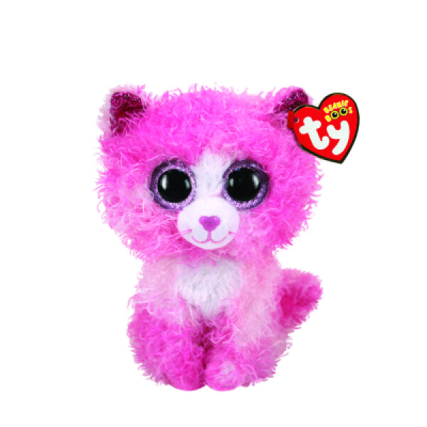 BEANIE BOOS REAGAN, 15 cm - kočka růžová