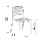 STIMA Plastová židle BORA - modrá