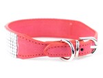 Daily obojek pro psa s kamínky | 27 - 37 cm Barva: Červená, Obvod krku: 31 - 37 cm
