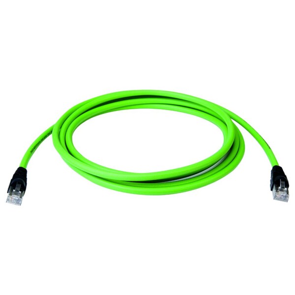 Telegärtner 100017358 RJ45 síťové kabely, propojovací kabely CAT 5 zelená S průchodkou chránící proti zlomení 1 ks