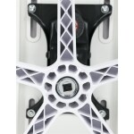 Židle kancelářská, tmavě šedá síťovina MESH, bílý plast, plastový kříž