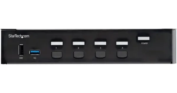 StarTech 4portový KVM switch HDMI 2.0 / KVM přepínač / 4K 60Hz / HDR / 2× USB 3.0 hub 5 Gbps (SV431HU34K6)