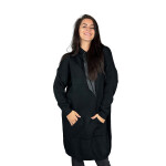 HOSH Pletené šaty EVELYN s kapucí Barva: Bílá