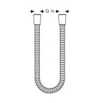 AXOR - Sprchové hadice Kovová sprchová hadice 1,25 m, chrom 28112000