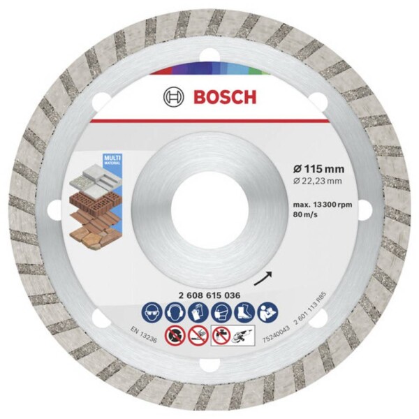 Bosch Accessories 2608615045 2608615045 diamantový řezný kotouč Průměr 115 mm Ø otvoru 22.23 mm beton, cihla, střešní taška 10 ks