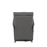 Křeslo polohovací, eletrické, šedá látka.