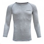 Funkční triko MERINO šedé, dlouhý rukáv, a malým nápisem "Blue Fly" unisex L - šedé