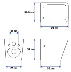 PRIM předstěnový instalační systém bez tlačítka + WC REA Raul Rimless + SEDÁTKO PRIM_20/0026 X RA1