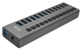 I-tec USB Hub 13 Port / USB hub / napájecí adaptér 60W / šedá (U3CHARGEHUB13UK)