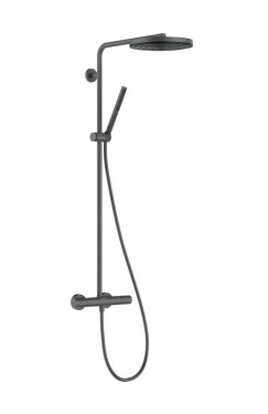 HANSGROHE - Pulsify S Puro Sprchový set s termostatem, průměr 26 cm, kartáčovaný černý chrom 24222340
