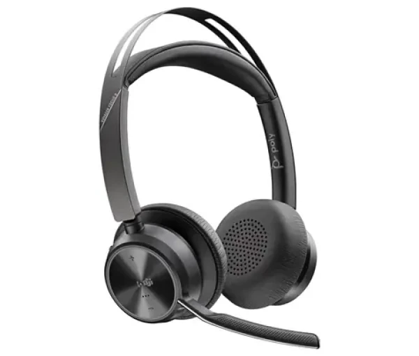 Poly Voyager Focus 2 USB-C MS Teams černá / Bezdrátová náhlavní souprava / mikrofon / Certifikace MS Teams / USB-C/A (9T9J4AA#AC3)