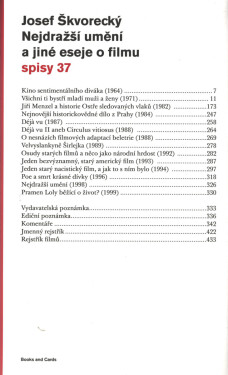 Nejdražší umění a jiné eseje o filmu (spisy-svazek 37) - Josef Škvorecký