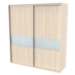 Nábytek Mikulík Skříň FLEXI 2 - 2x dveře dělené sklem MATELUX ROZMĚR: (š/v/h) 180 x 220 x 65 cm
