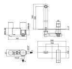 PAFFONI - Level Umyvadlová baterie pod omítku s tělesem, chrom LES105CR