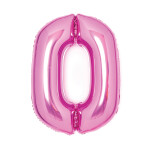 Balónek fóliový číslo 0 růžový 66 cm Amscan Balónek fóliový číslo 0 růžový 66 cm Amscan
