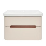 Koupelnová skříňka s umyvadlem SAT Fusion 77,5x53x45 cm pískově béžová mat SATFUSION280BEMW SATFUSION280BEMW