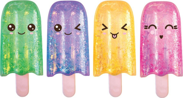 Mačkací gelové třpytivé lízátko