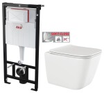 ALCA Sádromodul - předstěnový instalační systém bez tlačítka + WC INVENA PAROS + SEDÁTKO AM101/1120 X RO1