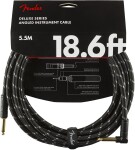 Fender Deluxe Series 18,6 Instrument Cable Angled Black Tweed