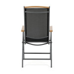 Zahradní židle, hliník, síťovina, šedá, AZC-W1408 GREY