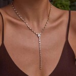 ELENYS Linear Drop – pozlacený náhrdelník 18K žluté zlato Délka: 40+5 cm / max. 45 cm