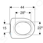 GEBERIT - Selnova Comfort Bezbariérové WC sedátko bez poklopu, bílá 500.340.01.1