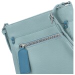 Stylová dámská koženková crossbody kabelka Walida, světle modrá