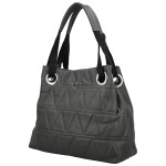 Trendy dámská koženková kabelka do ruky Einari, tmavě šedá