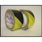 Páska žlutočerná role 66mm x 5cm samolepící