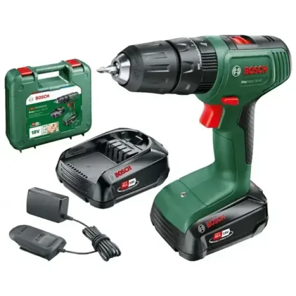 BOSCH EasyImpact 18V-40 / Aku příklepový šroubovák / 18V / 1630 ot-min / 2x 1.5Ah (06039D8102)