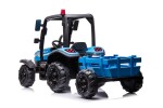 Mamido Dětský elektrický traktor s přívěsem BLT modrý