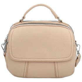 Trendy dámská koženková crossbody kabelka Badamia, pudrová