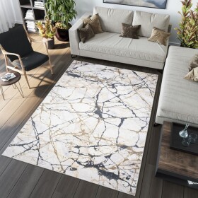 DumDekorace Světlý trendy koberec s mramorovým vzorem Šířka: 80 cm | Délka: 150 cm