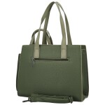 Módní dámský koženkový set kabelek Shanya, tmavě zelený