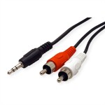 Oehlbach jack audio prodlužovací kabel [1x jack zástrčka 3,5 mm - 1x jack zásuvka 3,5 mm] 5.00 m černá pozlacené kontakty Oehlbac