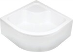 DEANTE - Deep bílá - Akrylátová sprchová vanička, půlkulatá, 90x90 cm - hluboká KTD_041B