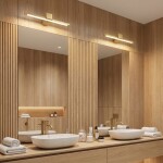Koupelnové nástěnné LED svítidlo SWE046-1W 40cm GOLD BRUSH OSW-20146